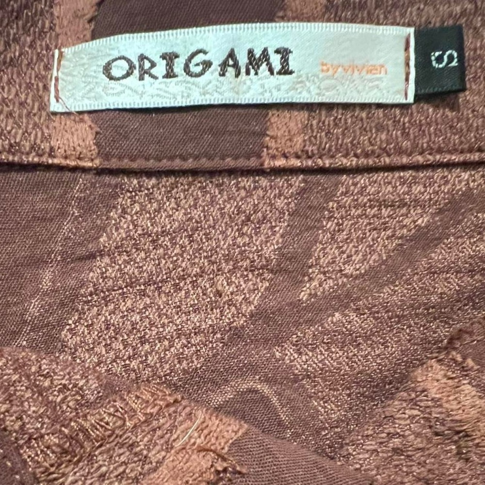 Brown Ruffled Blouse - Picture 3 of 4